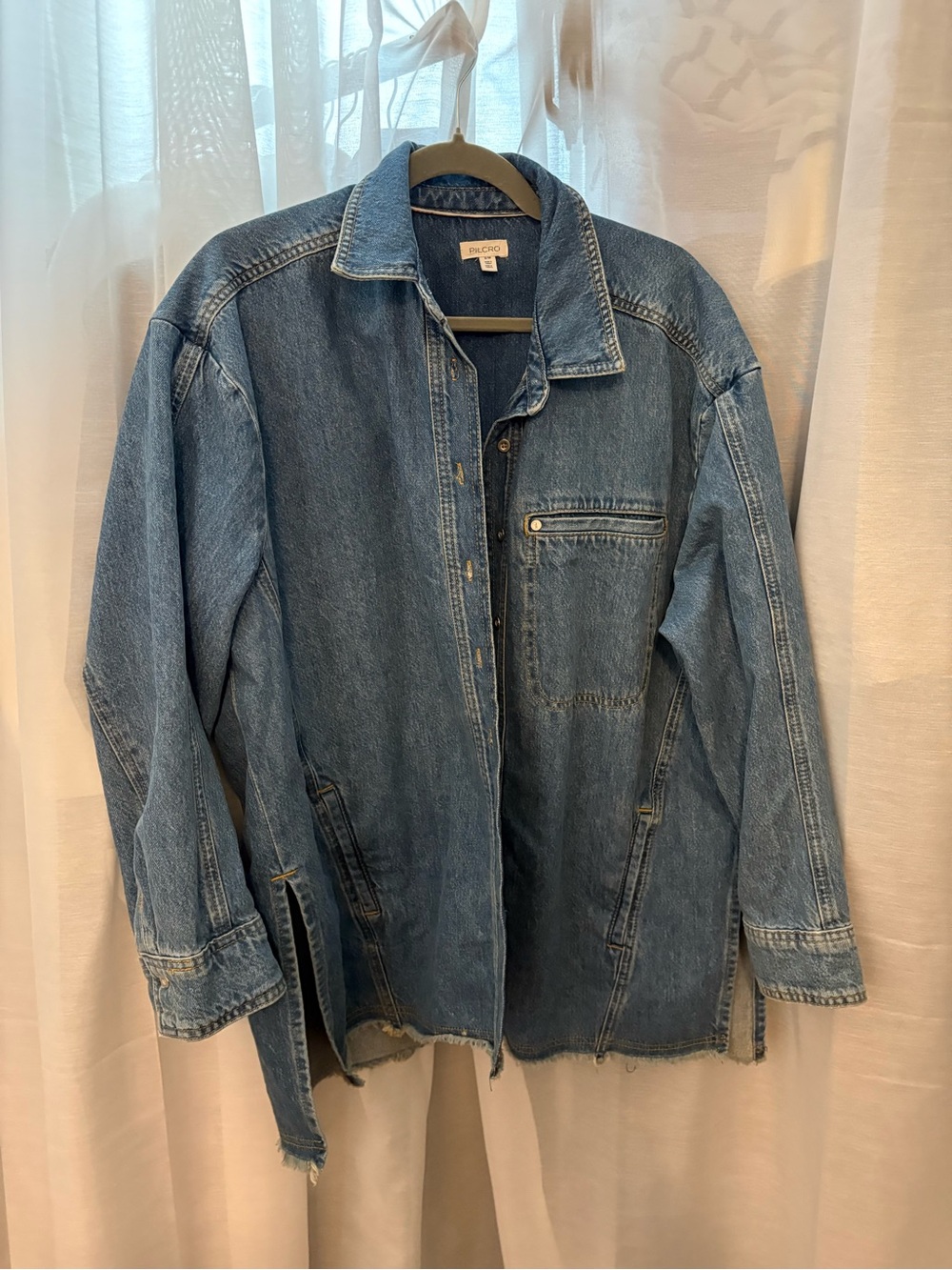 Pilcro Blue Denim Shirt Jacket